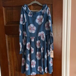 NWT Tea Collection— Charming Blue Floral Dress— size 12